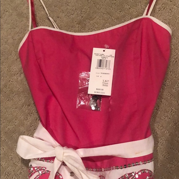 BCBG Sequin Party Dress in Pink Size 4 - Picture 6 of 7